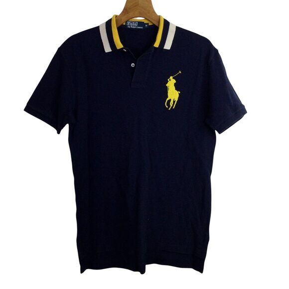 Polo By Ralph Lauren Men's Vintage Polo Shirt Slim Fit Big Pony Mesh Size M - Picture 1 of 15